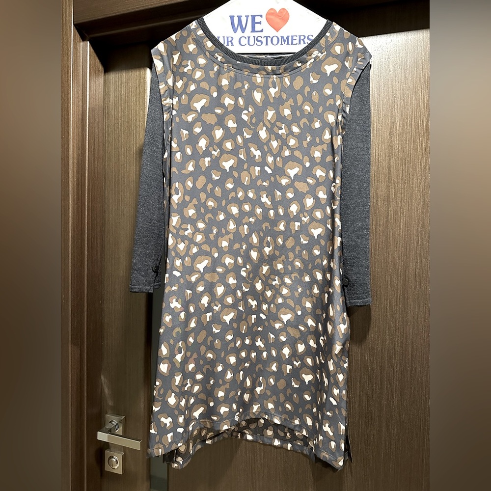 Combination dress silk and wool